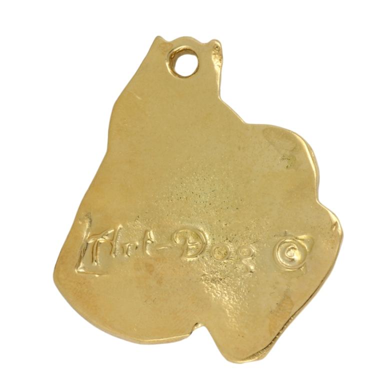 Schnauzer I - Gilded Key Ring with Dog, Handbag Decoration, Luxury Accessory by Art-Dog Brand