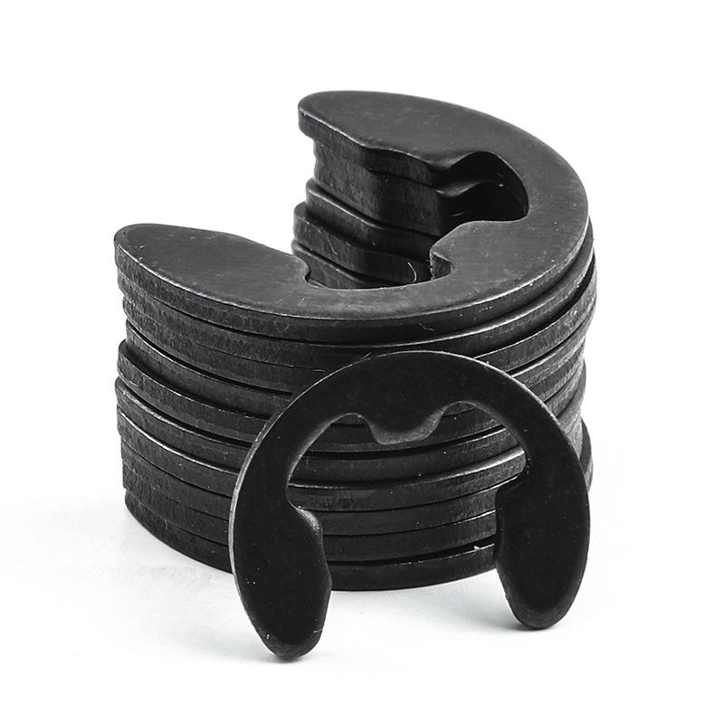 Комплект стопорных колец E-Type из черной углеродистой стали - смешанные стопорные кольца