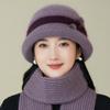 Hat Women's Thickened Warm Knitted Hat Autumn and Winter Cold-proof Curled Faux Rabbit Fur Basin Hat Fashion Wool Hat