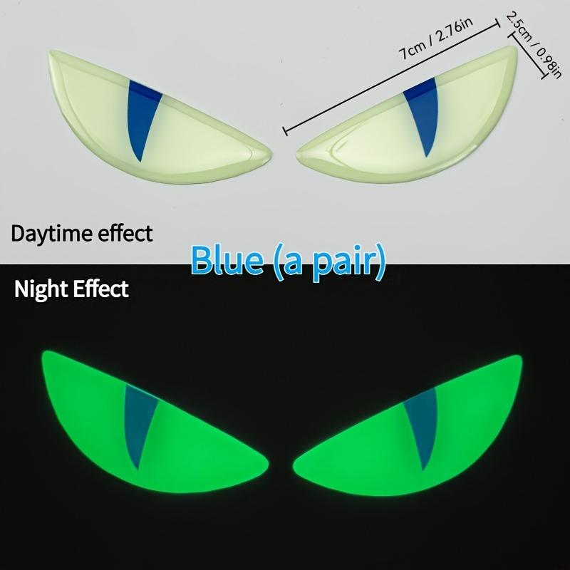 Мотоциклетные светящиеся наклейки "Кошачьи глаза" 2 шт. Зеленые Ночные Светящиеся Наклейки на Велосипед 7 см