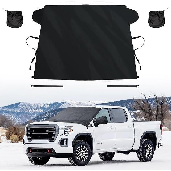 Windshield Cover For Ice And Snow For Ford 2015-2024 2025 2026 F150 250/ F350 F450 Super Crew Cab, XL XLT Limited Raptor Windshield Frost Cover For