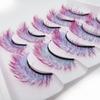 Colorful Fake Eyelashes Gradient Manga False Lashes Unique Colored Fake Eyelashes  Stage Makeup