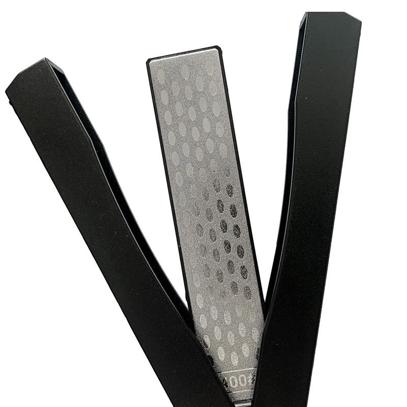 Двусторонняя складная карманная точилка для алмазных ножей, точильный камень, кухонный инструмент