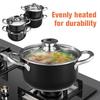 8Pcs Household Pot Set with Glass Lid Stainless Steel Cookware Set Leak Proof Stockpot Cookware Suit for Soup Cooking Stove