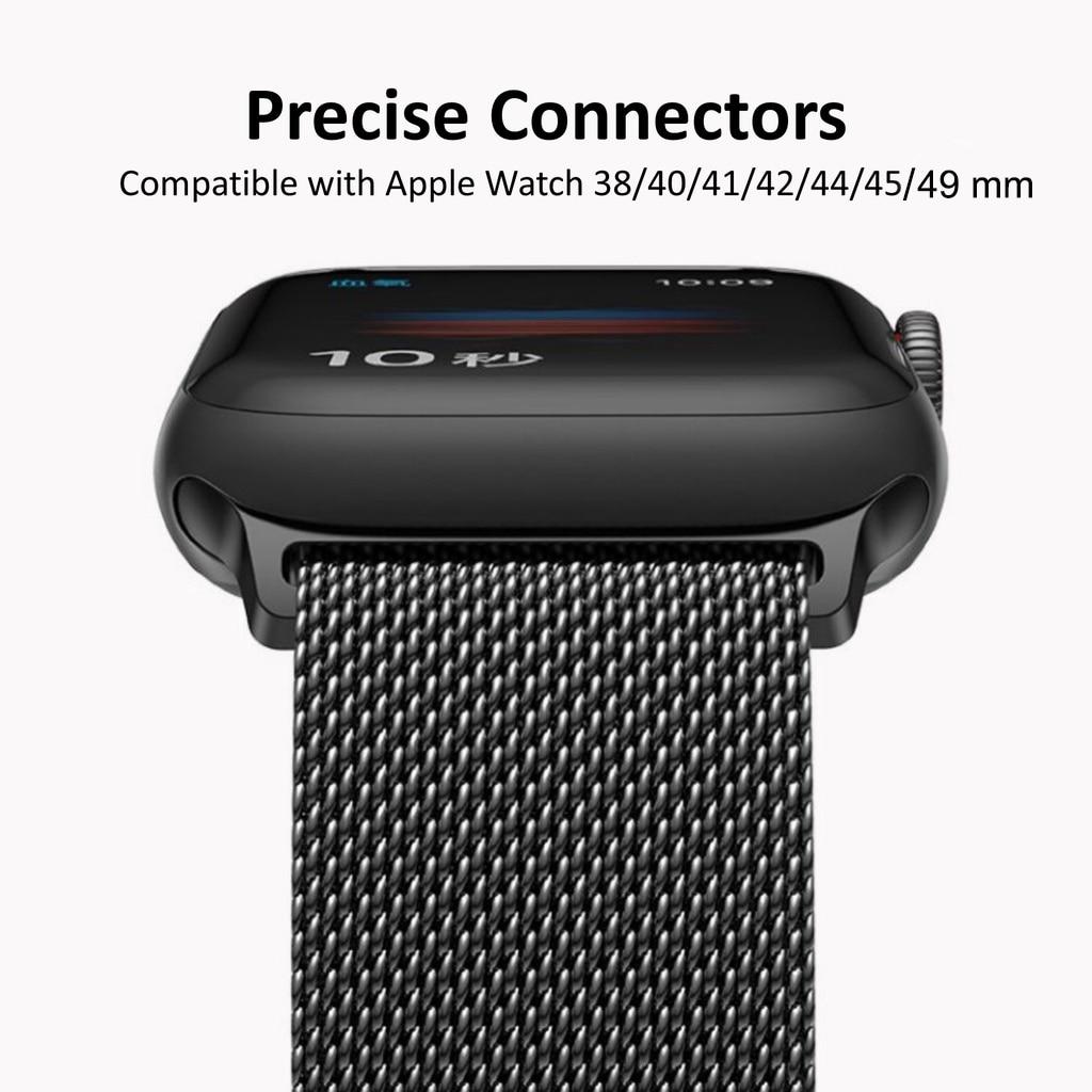 Ремешок с миланской петлей для Apple Watch, ремешок 44 мм, 40 мм, 45 мм, 41 мм, 49 мм, 42 мм, 38 мм, 45 мм, браслет Correa iWatch series 3, 6 se, 7, 8, ультра, 49 мм