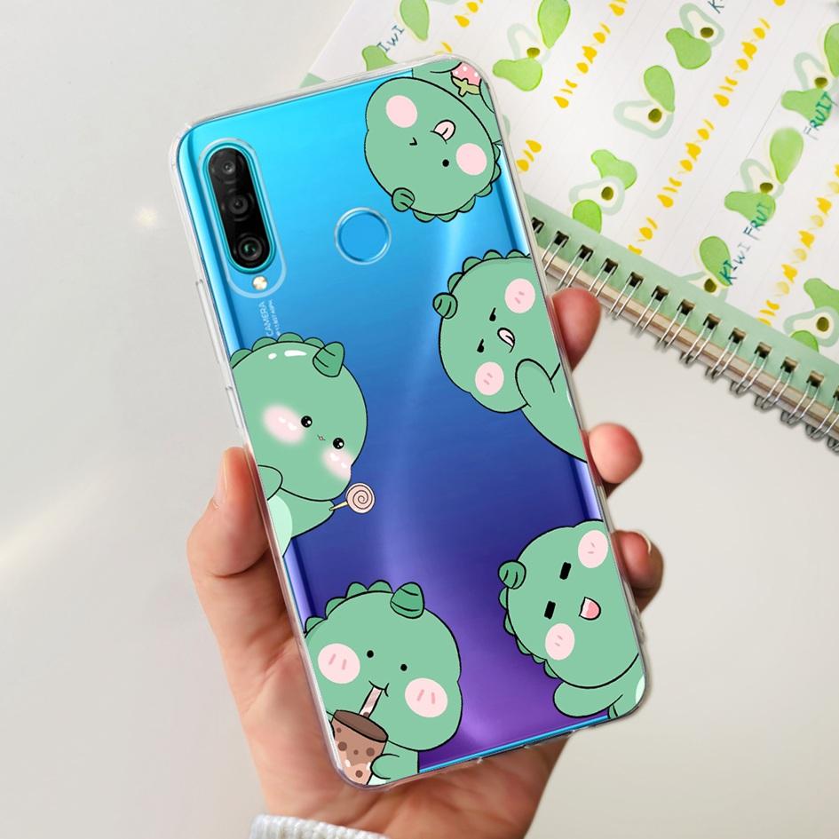 For Huawei P30 Lite Case MAR-LX1M MAR-L21A MAR-LX1A Cute Astronaut Cover Clear Silicone Bumper For Huawei P30 Pro Lite P 30 Capa