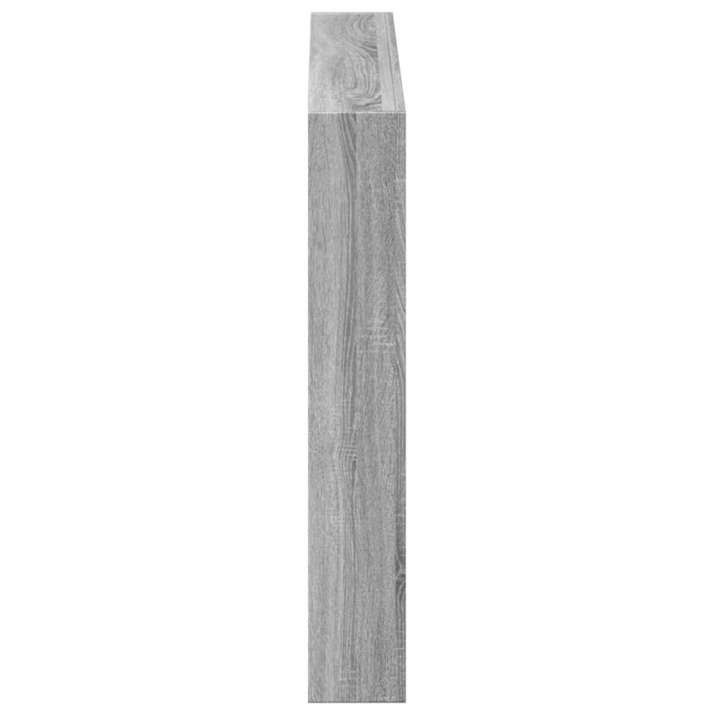 LED Headboard with Shelves Gray Sonoma 120 x 17 x 102 cm