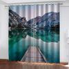 Curtains for Windows Living Room 3D Beautiful Waterfall Mountain Landscape Scenery Printed Curtains for Bedroom 2pcs Boys Girls