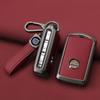 AABBJ1 1Pc Premium Zinc Alloy+Leather Key Fob Case for Volvo XC40 XC60 XC90 S60 S90 V50 V70 V90 V60 V40 S80 EX30 Anti-Dust Auto Parts