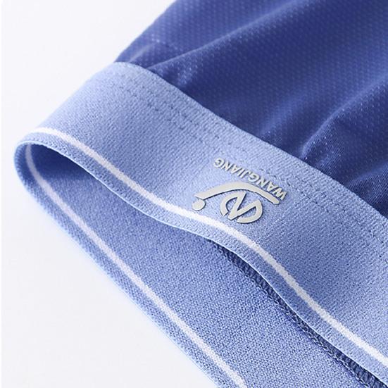 Мужское нижнее белье-боксеры с низкой посадкой и эластичным поясом, облегающие шорты, трусы, однотонные U-выпуклые тонкие трусики из ледяного шелка