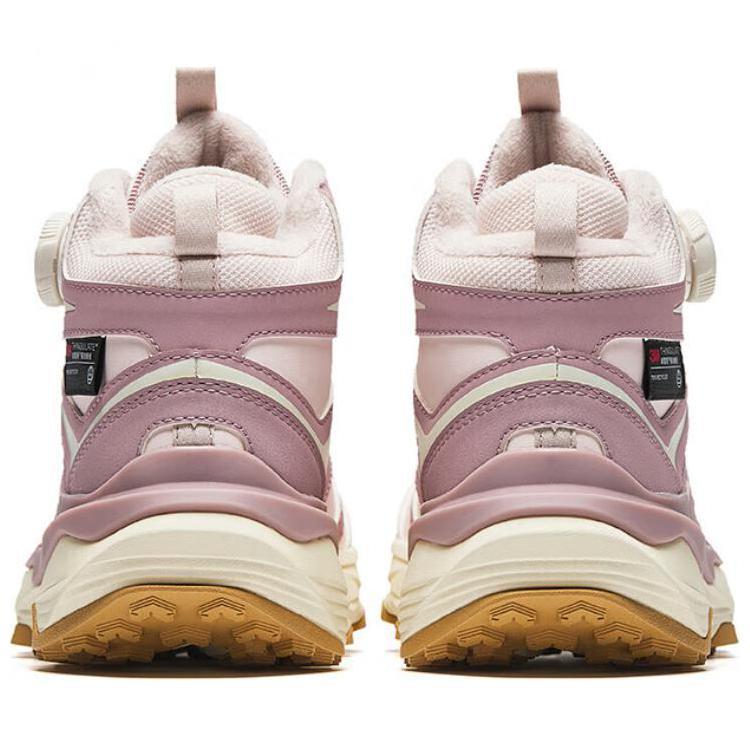 New Anta Slip Resistant Warm High Top Casual Shoes Women's Purple Pink 122518965-3