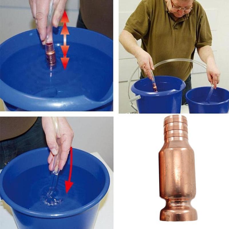 1 Pc 19Mm Copper Siphon Liquid Transfer Pump Self-Priming Siphon Connector