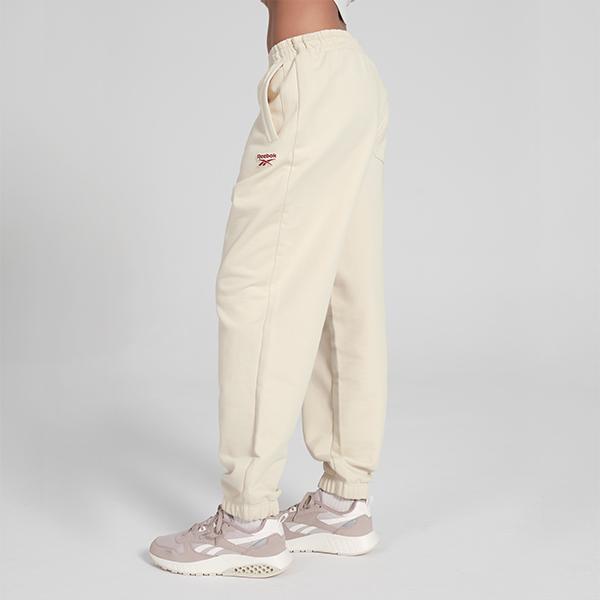 Reebok Повседневные модные удобные трикотажные спортивные брюки унисекс бежевые 24SRC601UGM0