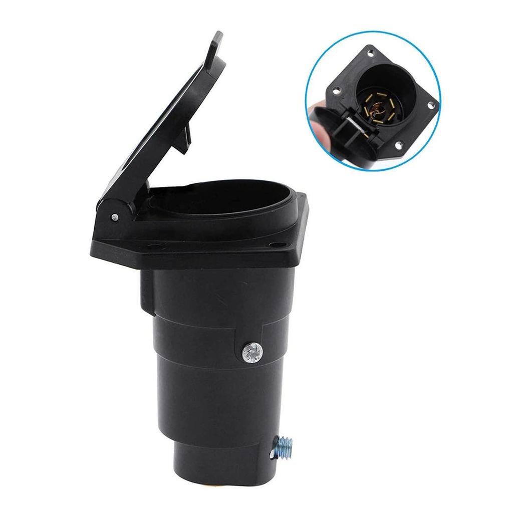 7 Way Blade to 12V Power Adapter with Dustproof Cover 7 Pin RVs Blade Adapter Trailer Connector for RVs Car