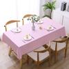 Rectangular PVC Tablecloth Solid Colour Table Cover Waterproof Tablecloth  Household