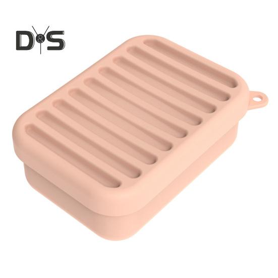 Герметичный силиконовый дорожный мыльница с дренажной крышкой, компактный дизайн, переносной контейнер для мыла, держатель для мыла