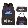 Animation Cartoon With Peripheral Printing Children'S Spine Backpack Set, Primary And Secondary School Student Leisure Schoolbag