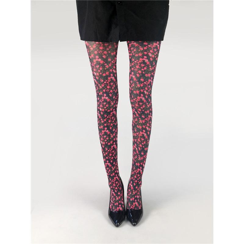 Весенне-летние тонкие колготки с цветочным принтом, универсальные чулки с узором «бабочки», женские колготки, чулочные изделия, устойчивые к зацепкам