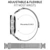 For GarminActive 5/vivoactive 5 Watch Band Silver Stainless Steel Crown Clasp Milanese Wrist Strap