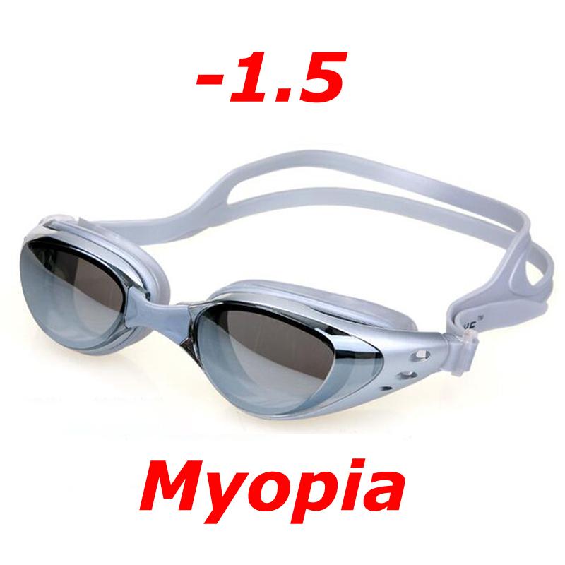 Plating Myopia Swim Goggles Professional Waterproof Anti Fog UV Shield Eyewear Swimming Pool Water Sports Glasses for Men Women