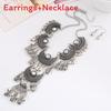 Drop Water Elegant Pendant Necklace Earrings Set Women Vintage Jewelry Accessory