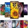 Защитный чехол для мобильного телефона For Honor Magic8 5G, с цветочным рисунком, мягкий, черный силикон, задняя крышка для Honor Magic 8 2025, чехол Funda