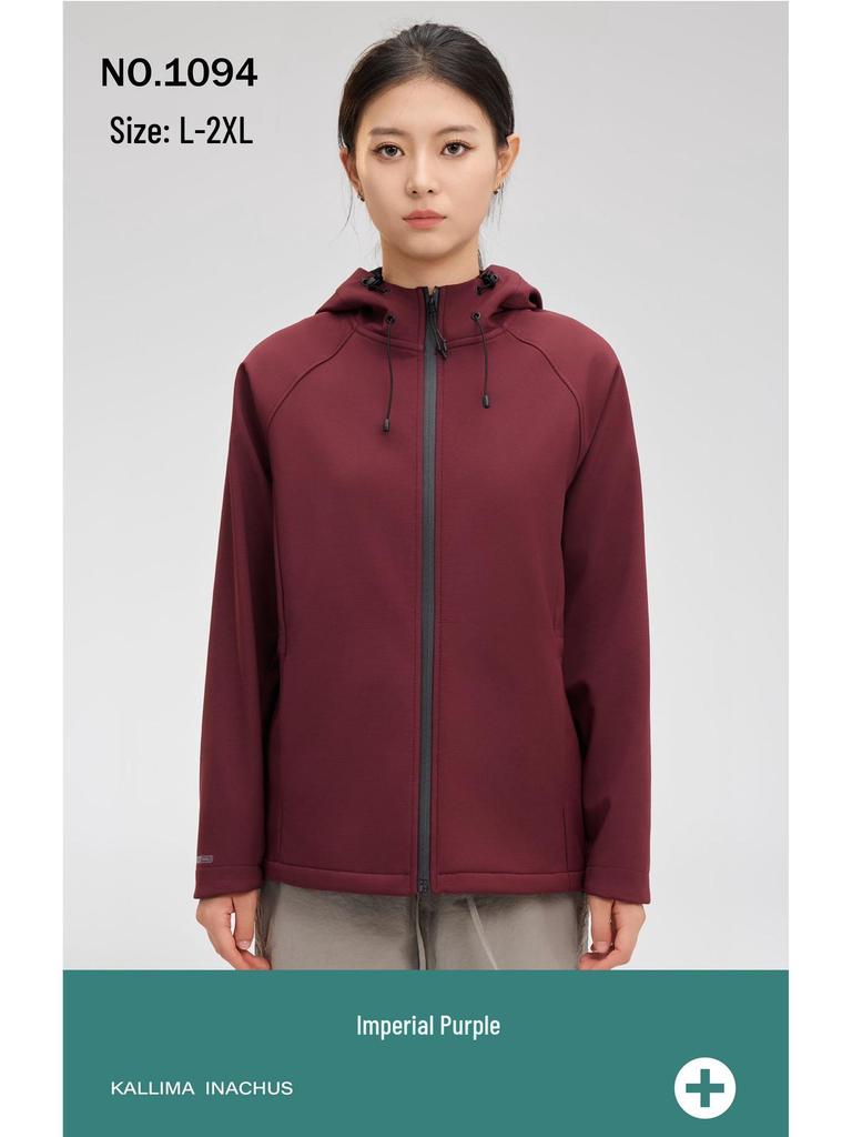 Dead Leaf Butterfly Women's 3-in-1 Softshell Hooded Windbreaker - Waterproof, Windproof Mountaineering Jacket for Autumn/Winter