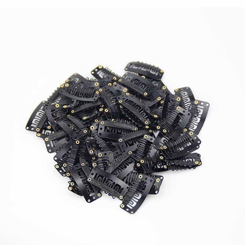 10pcs Clip In Hair Extension Wig Clips Women Mens Hair Bangs Snap Hair Clips for Extensions Metal Comb for Closure Accessories