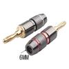 10 ШТ. Позолоченные 24K Новые BANANA PLUGS HIFI 4 мм Банановый разъем с винтовым фиксатором Для аудио разъема Разъемы для динамиков Цвет Gun Metal