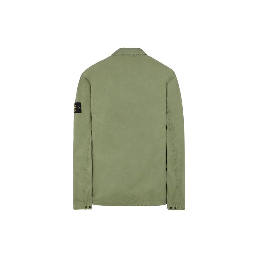 STONE ISLAND Ss23 Nylon Meta Series Lightweight Vintage Horn Washed Single Pocket Side Zipper Jacket Unisex Jacket Green 7815106WN-V0155