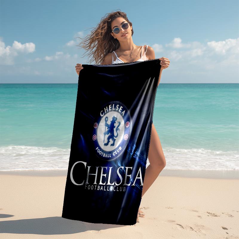 1pc C-Chelsea Beach Towel, Comfortable and Thick, and Swimming/Bath/Picnic/Camping Towel, Suitable for Seaside Beaches