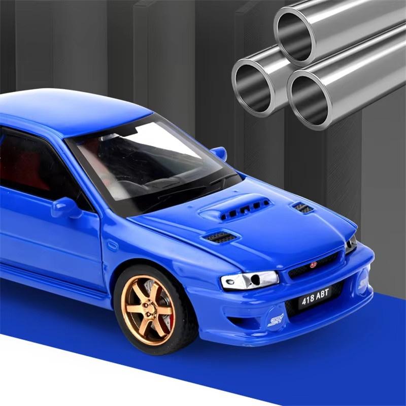 1/32 Subaru Impreza WRX STI Alloy Sports Car Model Diecasts Metal Racing Car Vehicles Model Sound Light Simulation Kids Toy Gift