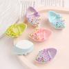 Mini Floral Boat Resin DecorOrnaments Desktop Shelf Dollhouse Home Office Decoration