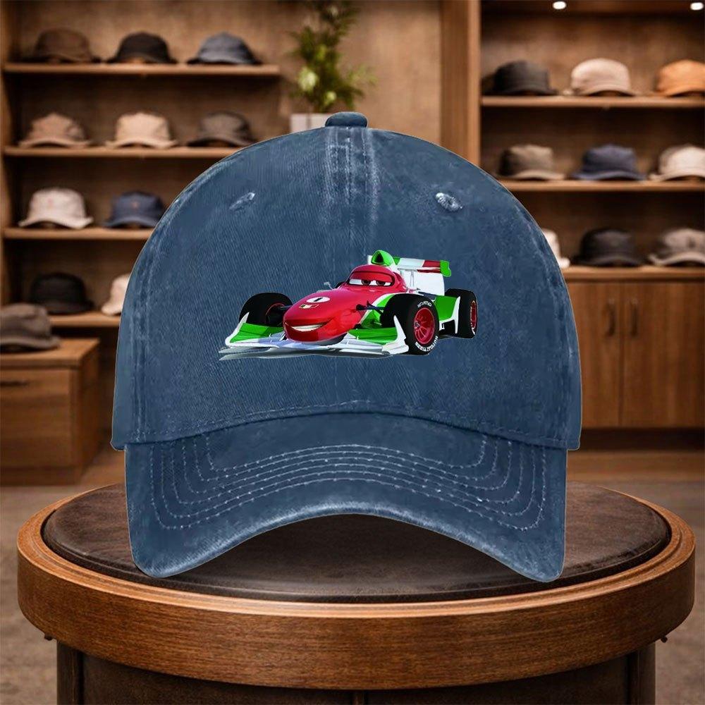Mens Racing Cartoon Baseball Cap Outdoor Fashion Adjustable Casual Hat Urban Style Lightweight Fashion Visor AllSeason Ou