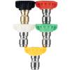 Set of 5 quick-connect nozzles for pressure washers (0°, 15°, 25°, 40°, 60°)