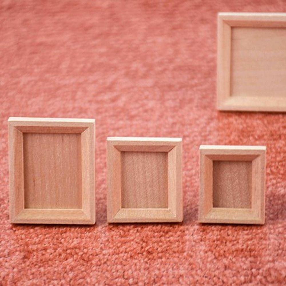 2 шт. Аксессуары для DIY Деревянная фоторамка Мини-дисплей для фото Высококачественная модель имитации мебели
