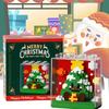Рождественские блоки Строительная игрушка Фигурка Санта-Клауса Рождественский подарок Подарок в квадратной коробке