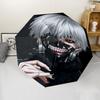 Автоматический зонт в стиле Tokyo Ghoul, легкий и портативный, 8 спиц, идеально подходит для путешествий на открытом воздухе, на дни рождения, Рождество, в качестве подарков.