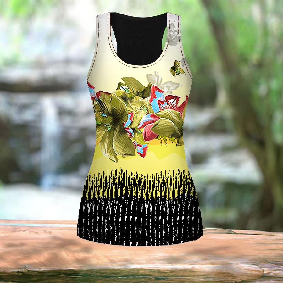 Женские летние спортивные рубашки с 3D-принтом больших цветов для занятий йогой и тренажерным залом, жилеты больших размеров