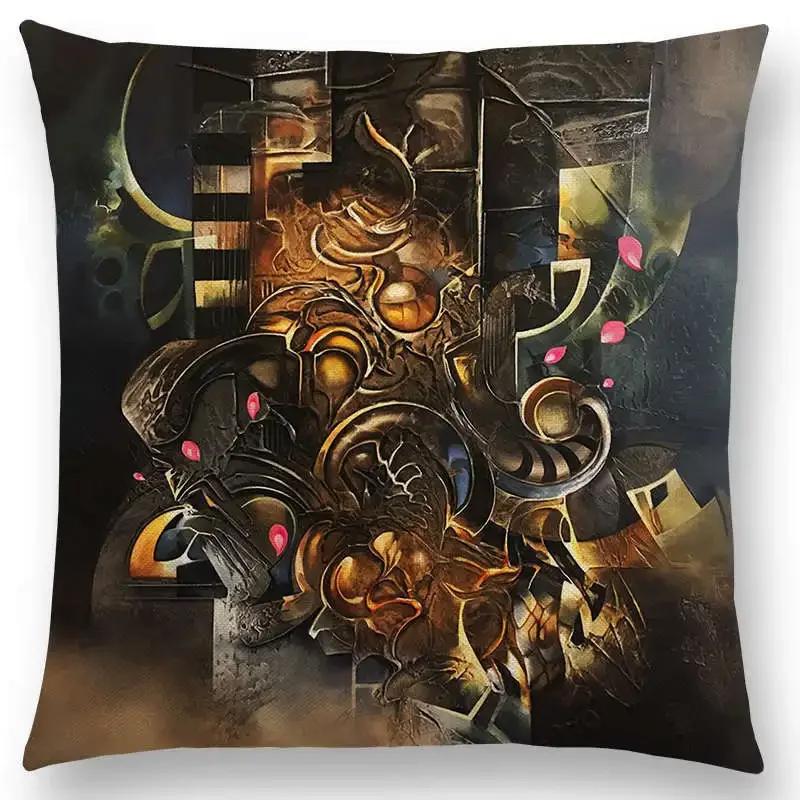 Новая d напечатанная великолепная абстрактная картина скульптура таинственный узор фантастическая наволочка для дивана наволочка для подушки