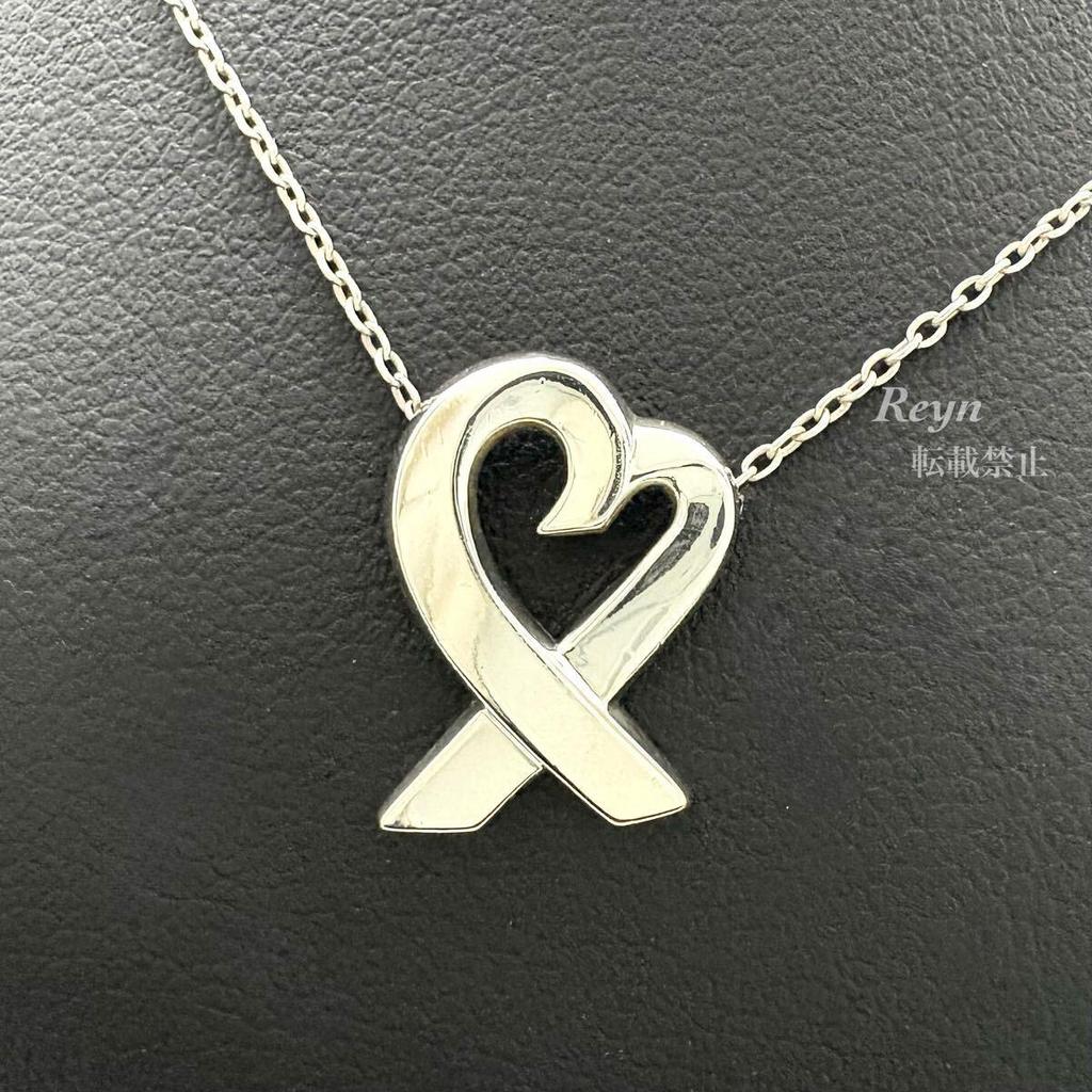 Б/у [Новый полированный] Tiffany & Co. Серебряное колье Tiffany 925 Paloma Picasso 'Любящее сердце'