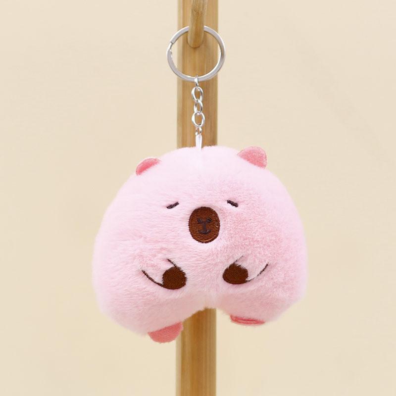 Очаровательный плюшевый брелок в виде капибары, милая фигурка животного, аксессуар для сумки для детей и взрослых