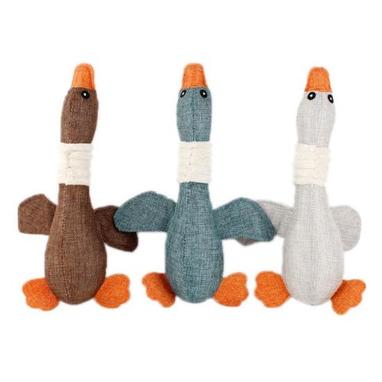 Indestructible Goose Dog Toy for Heavy Chewers Pet Stuffed Wild Goose Chew Toy with Squeaker Supports Healthy Chewing Instincts for Dogs Mental