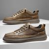 Кроссовки для отдыха и прогулок, нескользящие повседневные кожаные туфли, деловая мужская обувь для скейтбординга, универсальная вулканизированная обувь, обувь для ходьбы