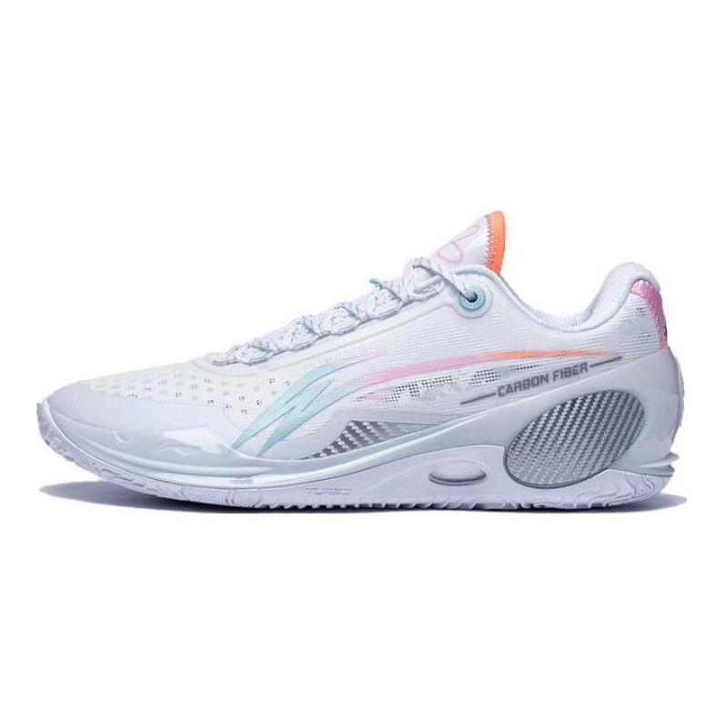 Li Ning Wade 808 3 Ultra Нескользящие износостойкие низкие мужские баскетбольные кроссовки Белые ABAT051-7