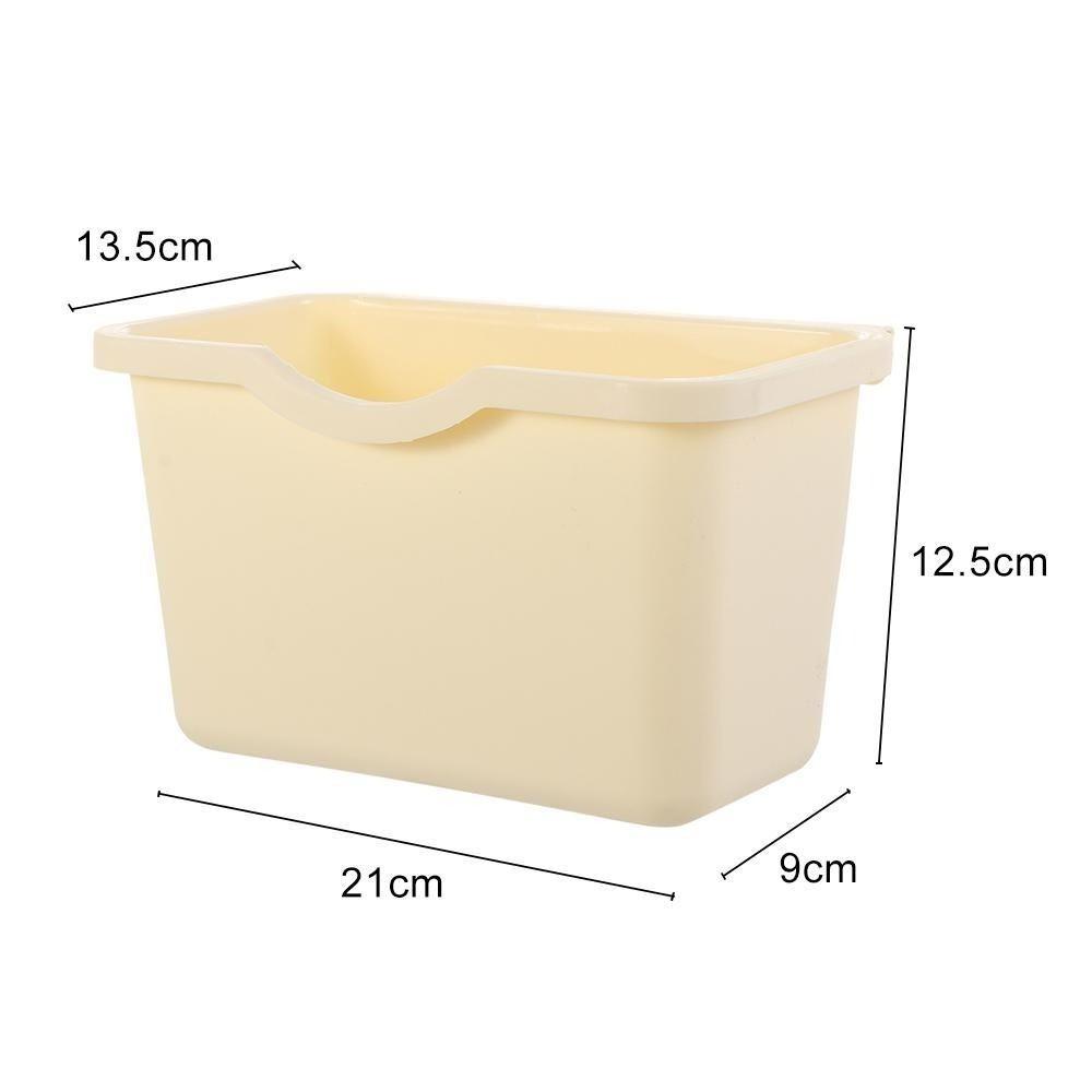 Plastic Basket Hanging 6Colors Waste Bin Portable Trash Can  Desktop