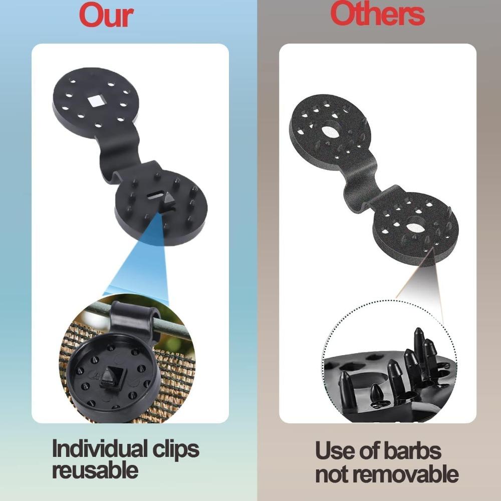 100 Pcs Shade Cloth Heavy Duty Lock Grip Removable and Reusable Shade Cloth Plastic Clips Greenhouse Shade Cloth Fix Clamp