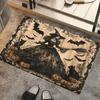 VIKAMA Gothic Witch Halloween Doormat Absorbent Non-Slip Entryway Mat Hallway Holiday Decorative Rug Home Decor Aesthetic