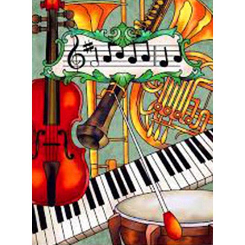 Новый 5D DIY алмазная живопись Скрипка Алмазная вышивка музыка вышивка крестиком полная круглая дрель ремесла домашний декор ручной подарок