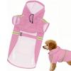 High-Visibility Rain Coat Adjustable Dog Rain Poncho Easily Wearable Pet Rain Jacket  Outdoor